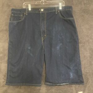 Levis 569  Jean Shorts Mens Sz 42 Blue Cotton Denim Has Light Spots see photos